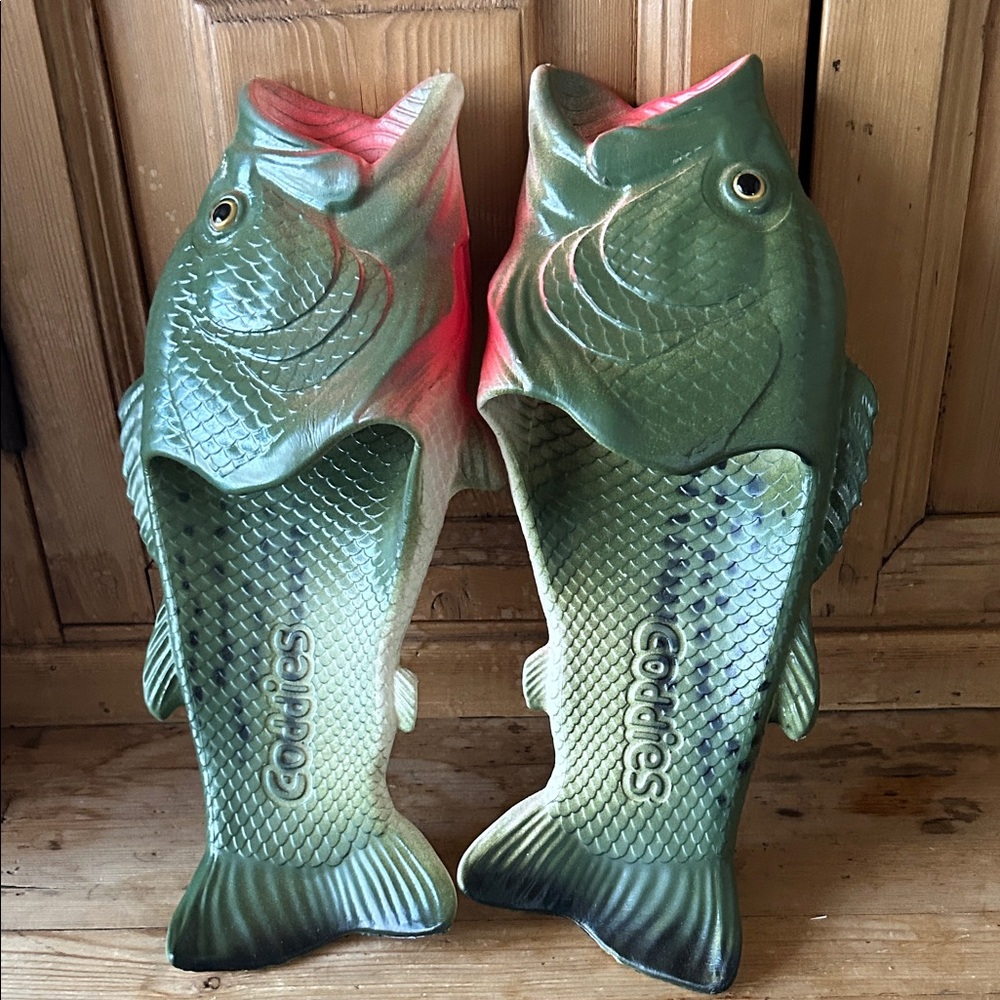 Coddies Slides Green and Pink Fish-Shaped Slides